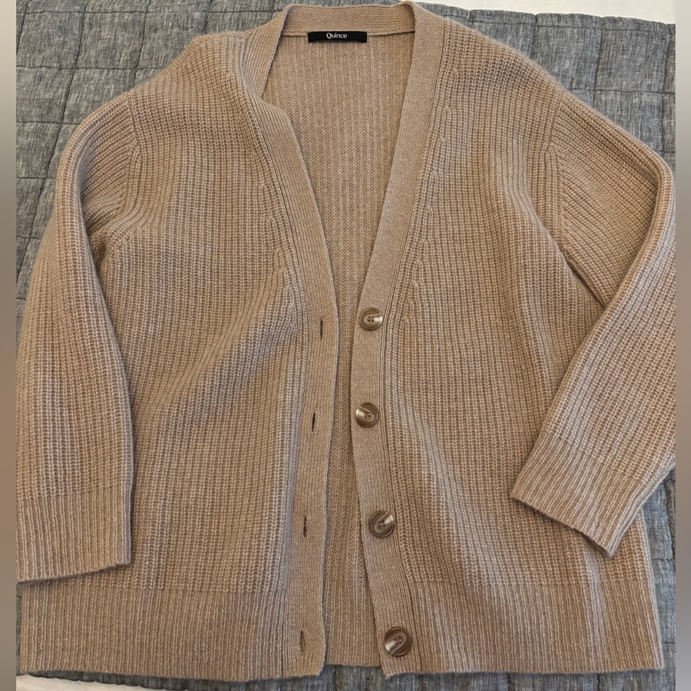 Quince Mongolian cashmere boyfriend cardigan